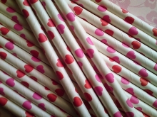 Paper Straws Sweet Hearts Herzen 25 Papierstrohhalme